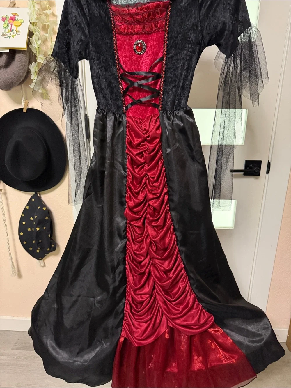 Kids Red and Black Vampire Princess Costume - Brand Unspecified